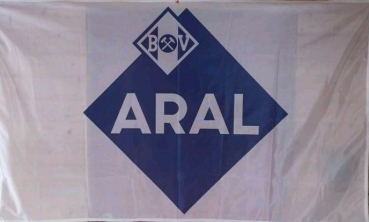 BV Aral Tankstellen-Flagge mit Logo 1960 Textil (4413)
